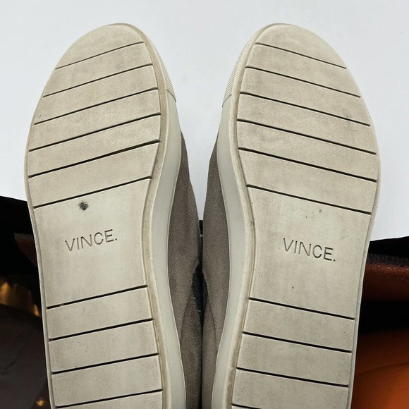 Vince Newlyn Chelsea High-Top Skate Sneaker Straw Beige Suede - Picture 8 of 11